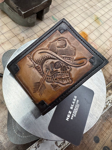 “Its a dry heat” hand tooled bill fold